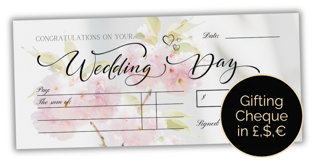 Wedding Cheque Pink