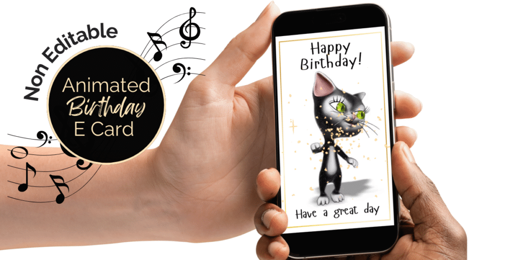 Cat birthday ecard