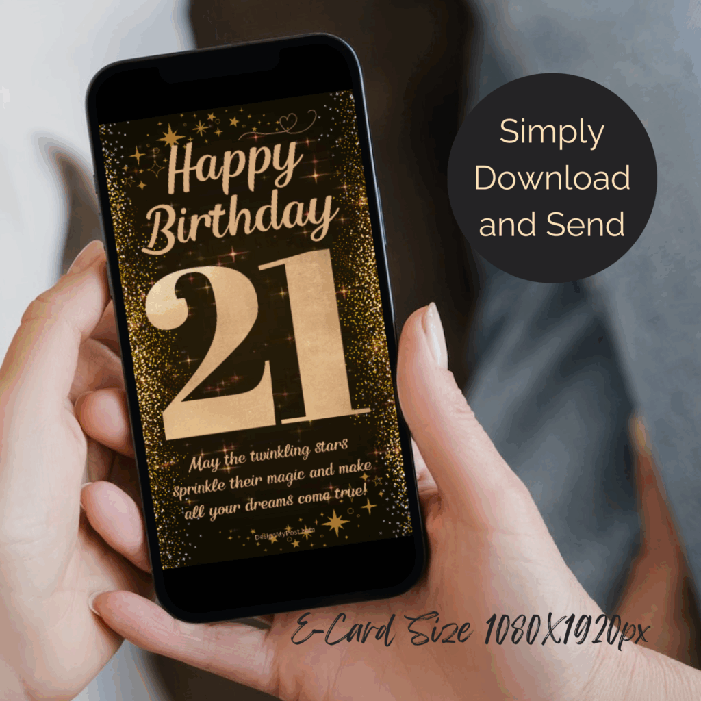 21st Birthday ecard