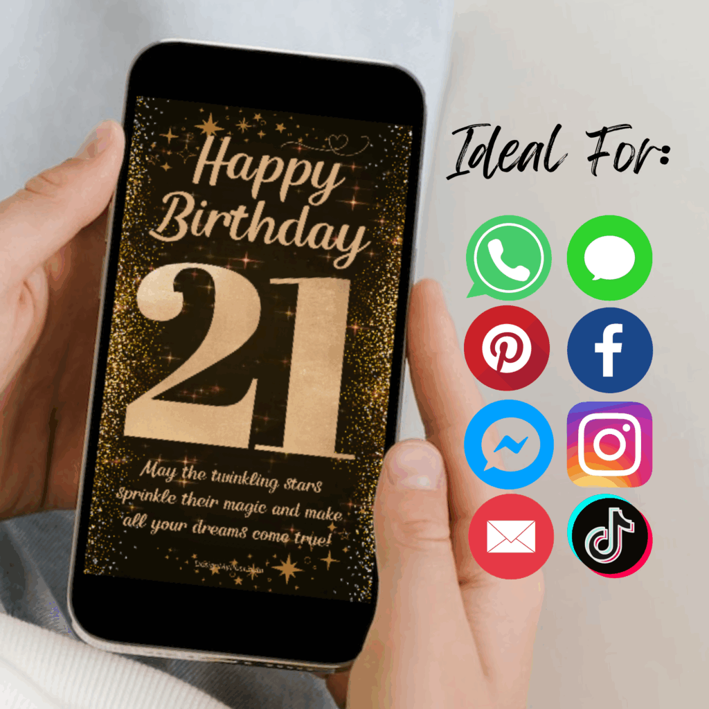 21st Birthday ecard