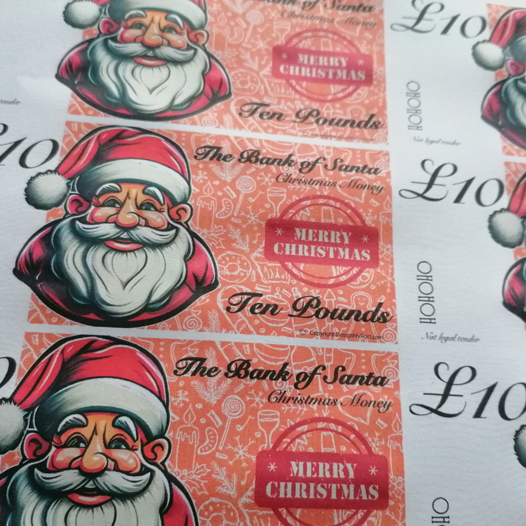 Printable Christmas Money - £10