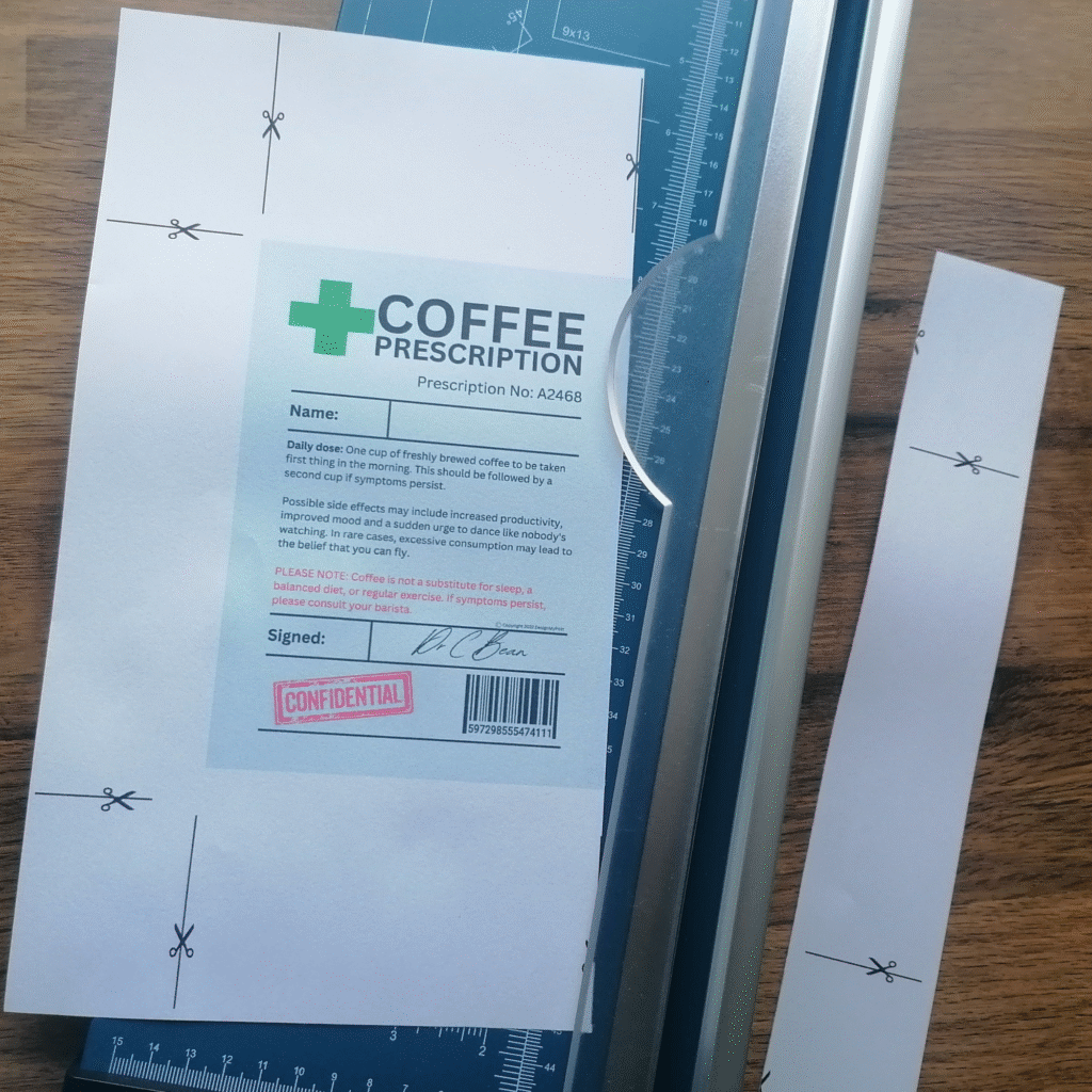 Coffee Prescription Label