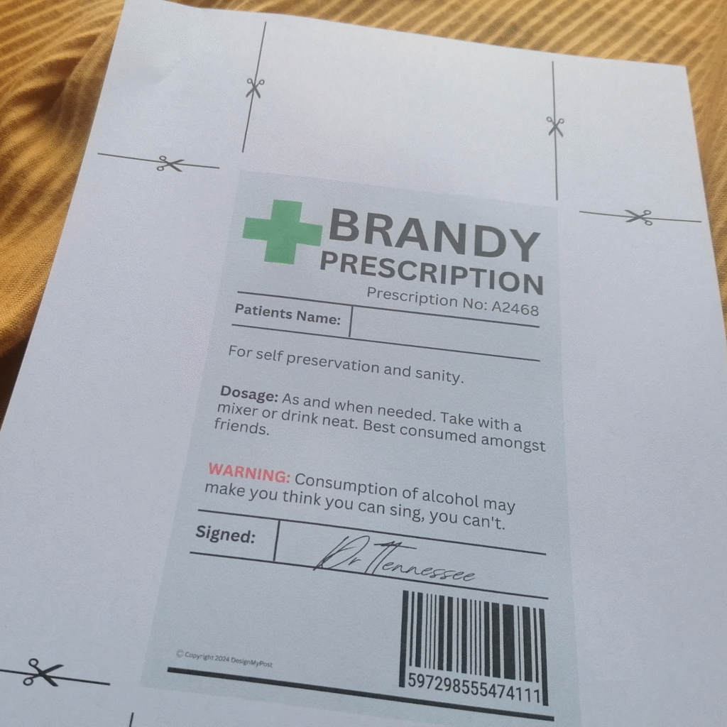 Brandy Prescription Label