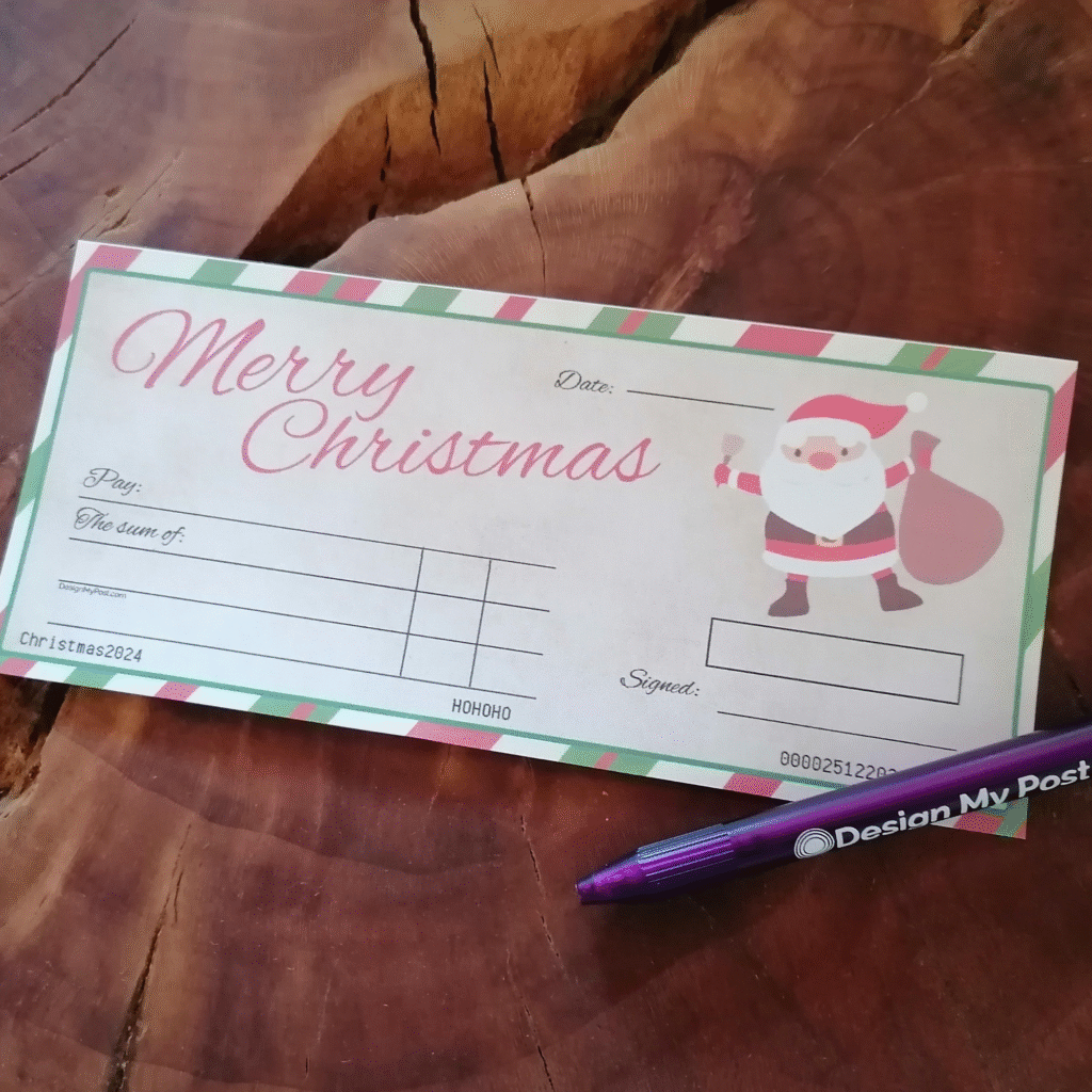 Christmas Cheque, Christmas money voucher