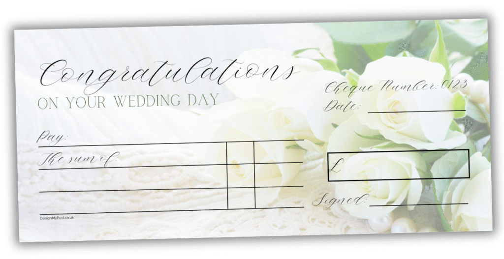 Wedding Gift Cheques