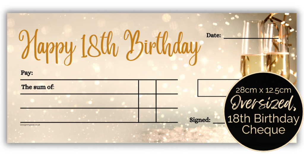 18th Birthday Cheque
