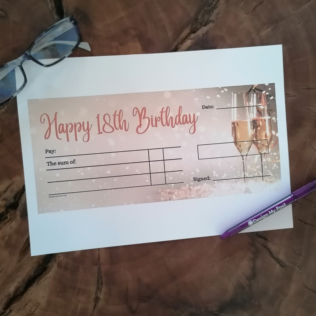 Large 18th Birthday Cheque