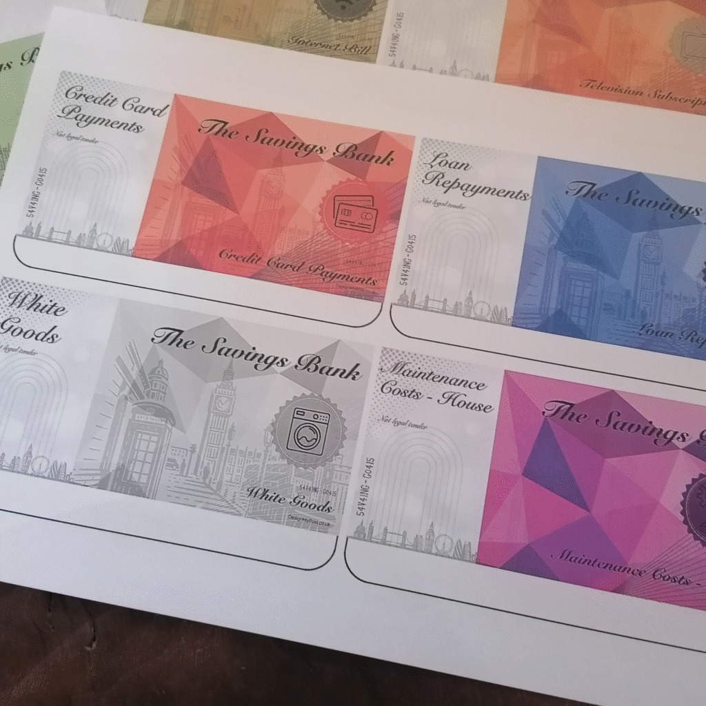 Cash Stuffing Budget Placeholders