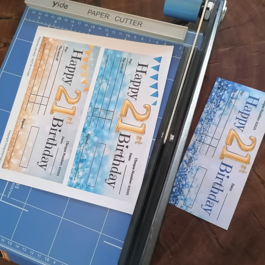 21st Birthday Cheques