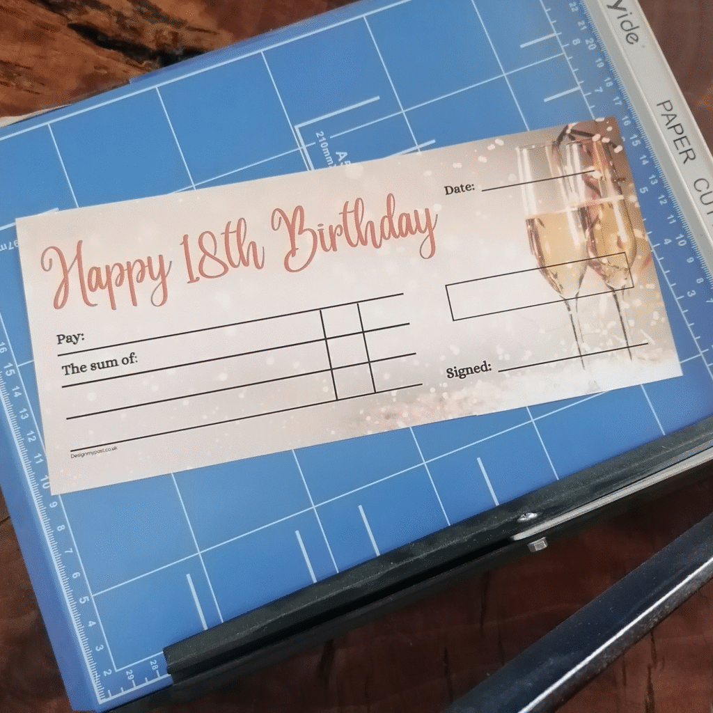 Large 18th Birthday Cheque