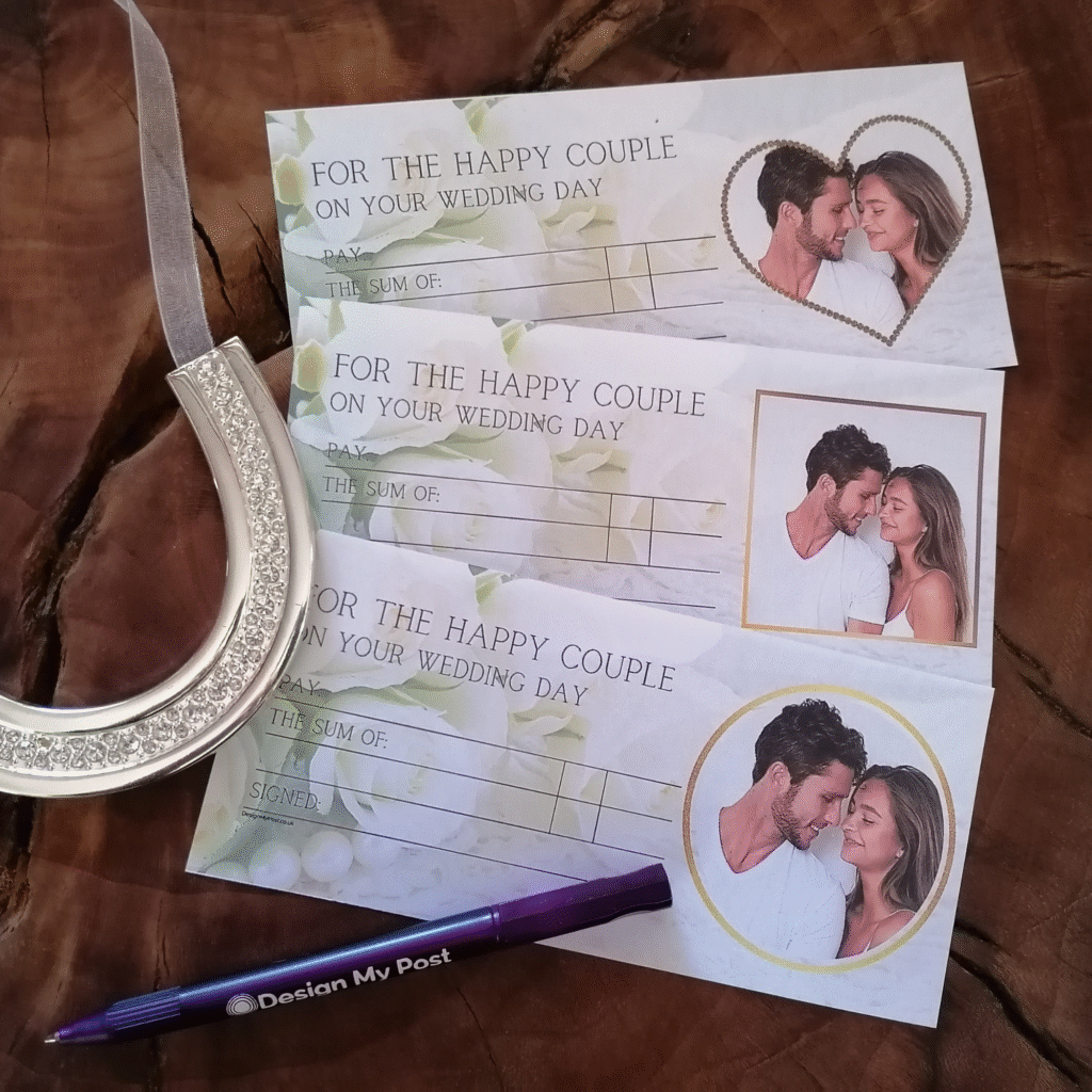 Wedding Cheque with Photo