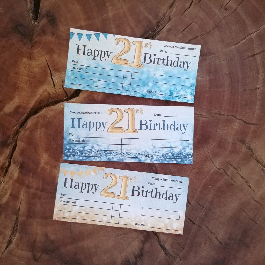 21st Birthday Cheques