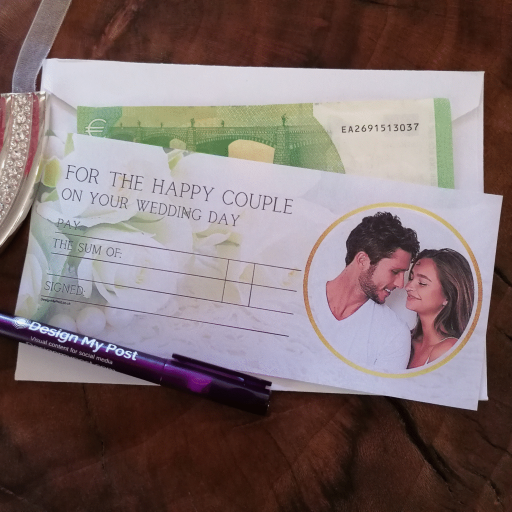 Wedding Cheque with Photo