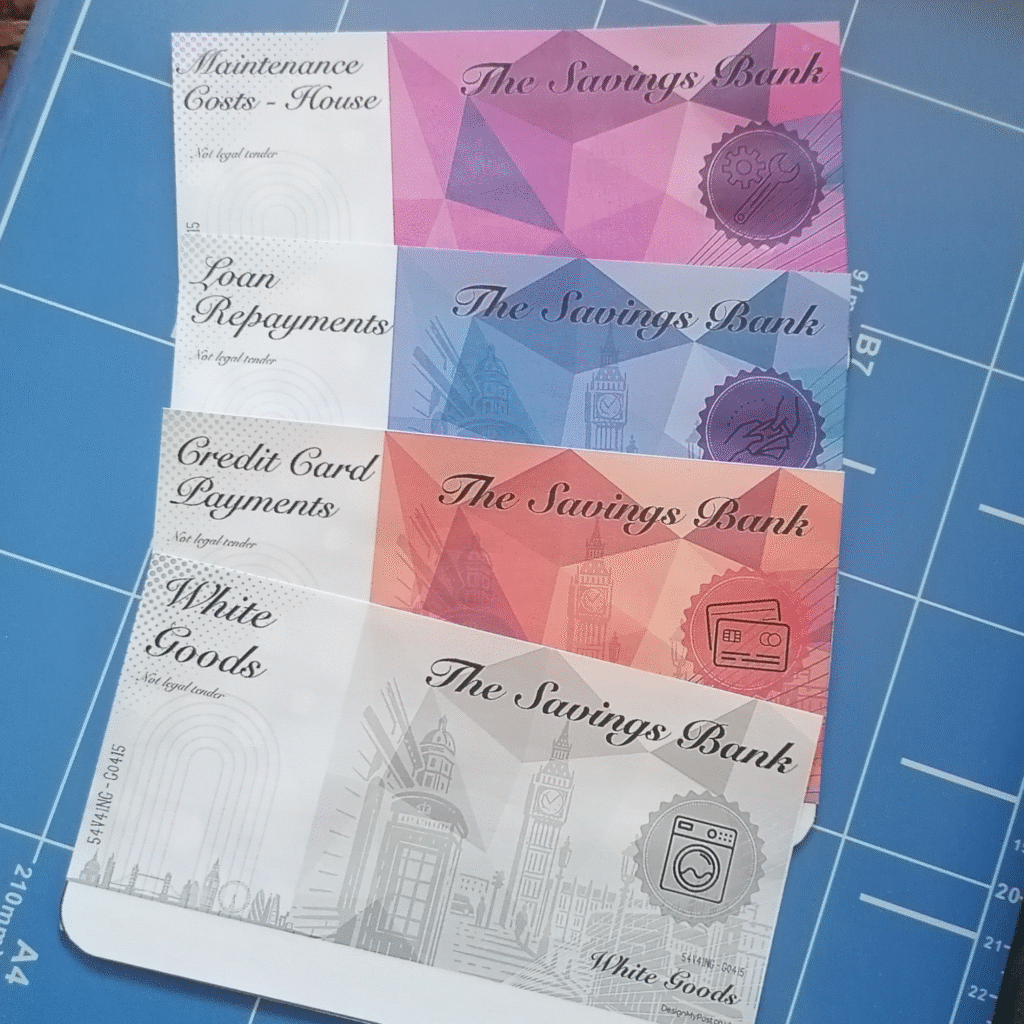 Cash Stuffing Budget Placeholders