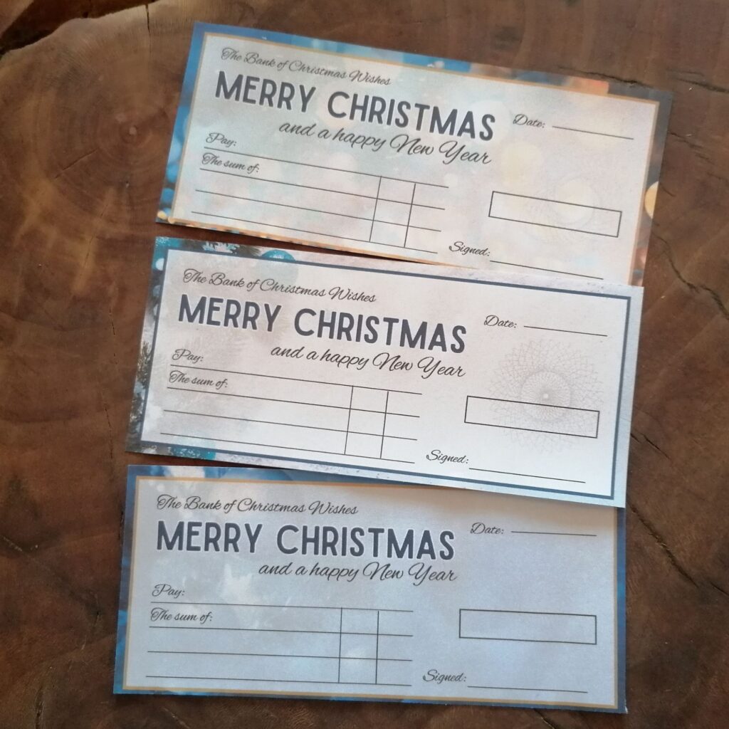 Christmas Gift Cheque