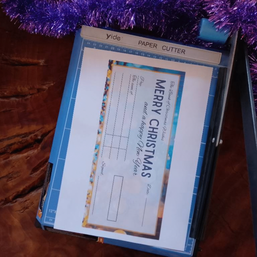 big Christmas Cheque