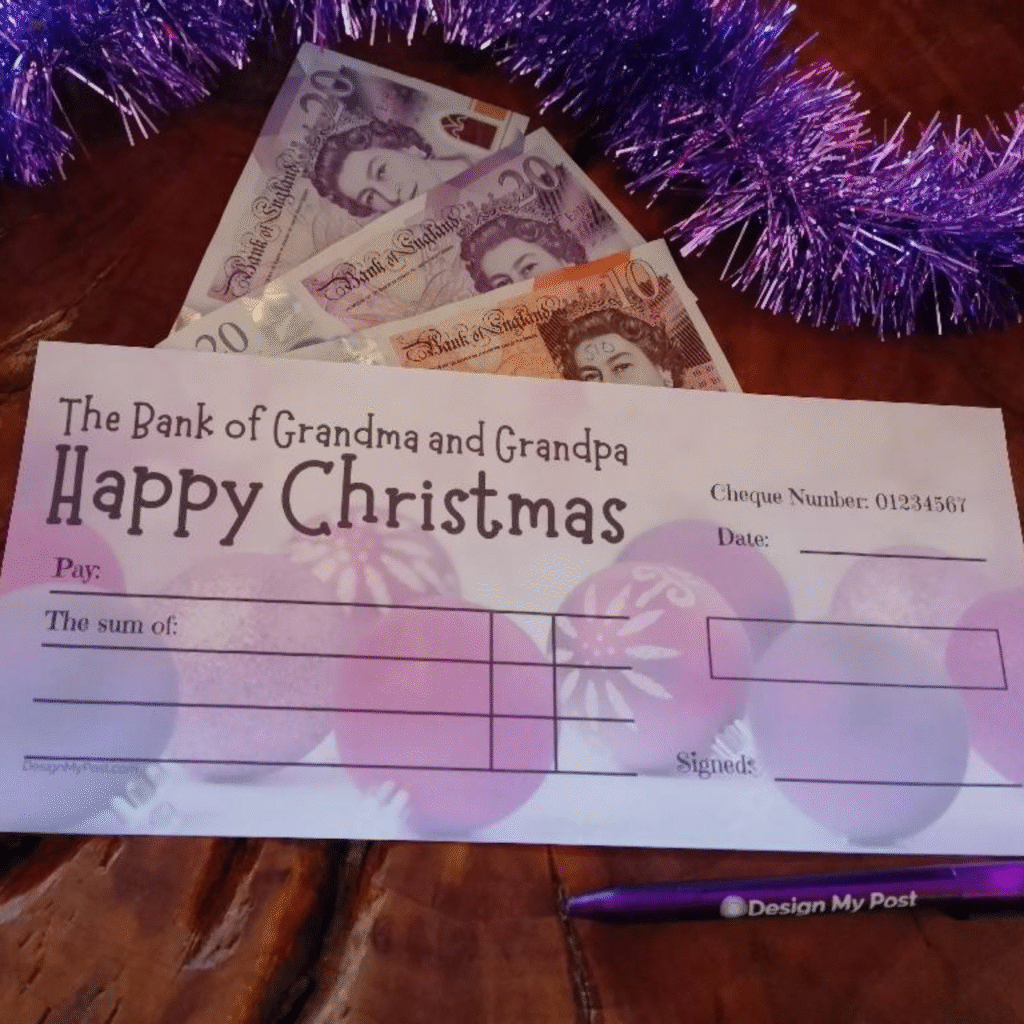 Grandparents Christmas Cheque
