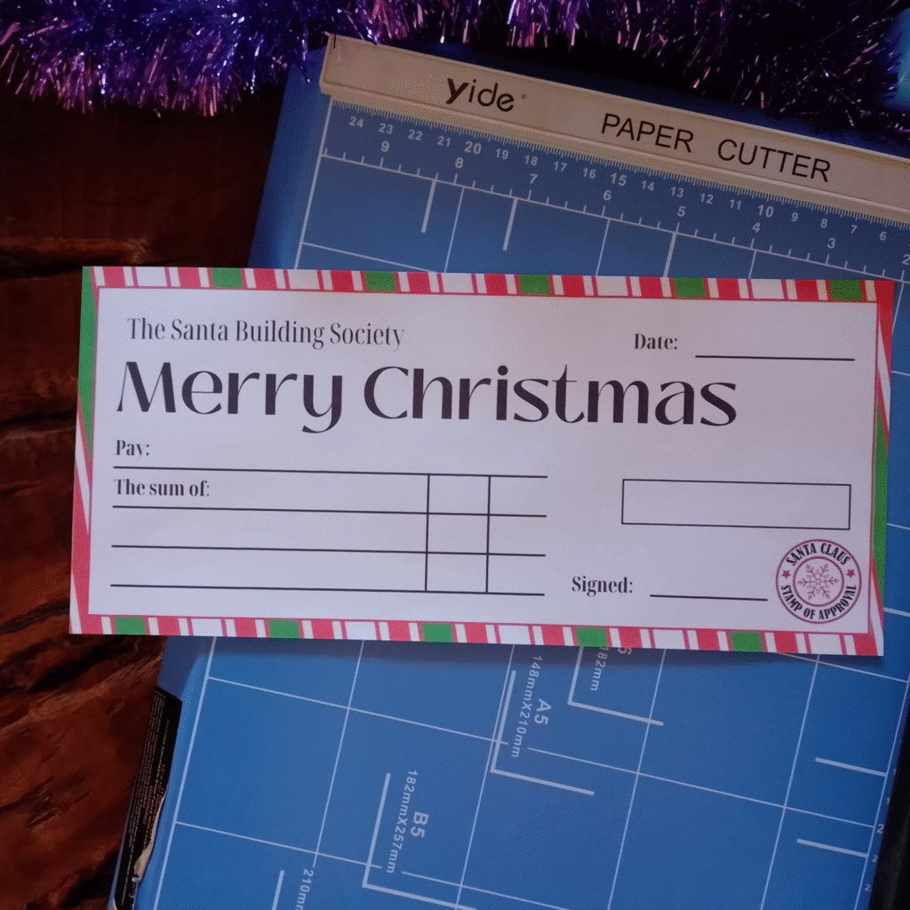 Christmas Blank Cheque