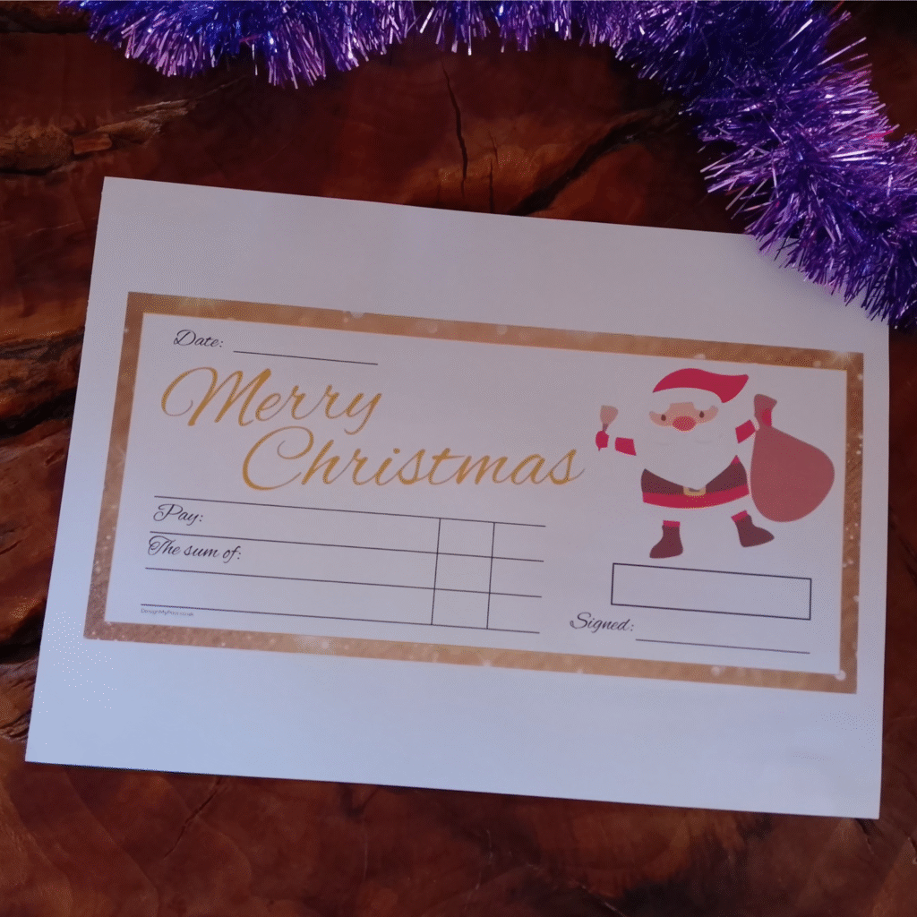 Christmas Gift cheques
