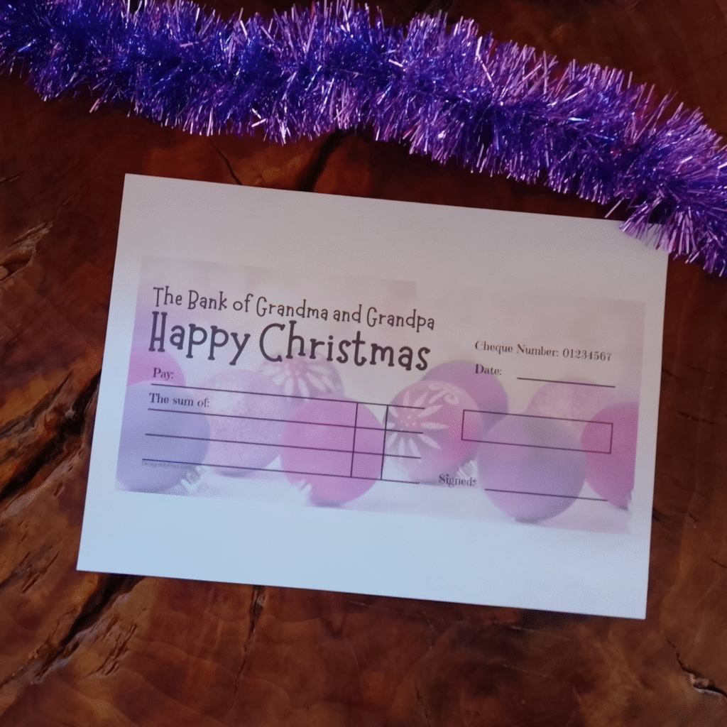 Grandparents Christmas Cheque