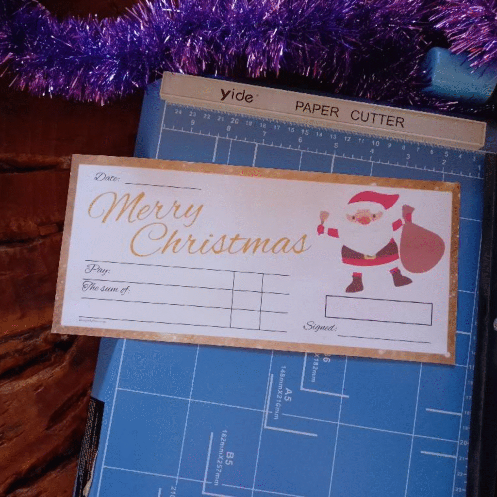 Large Christmas Gift Cheque