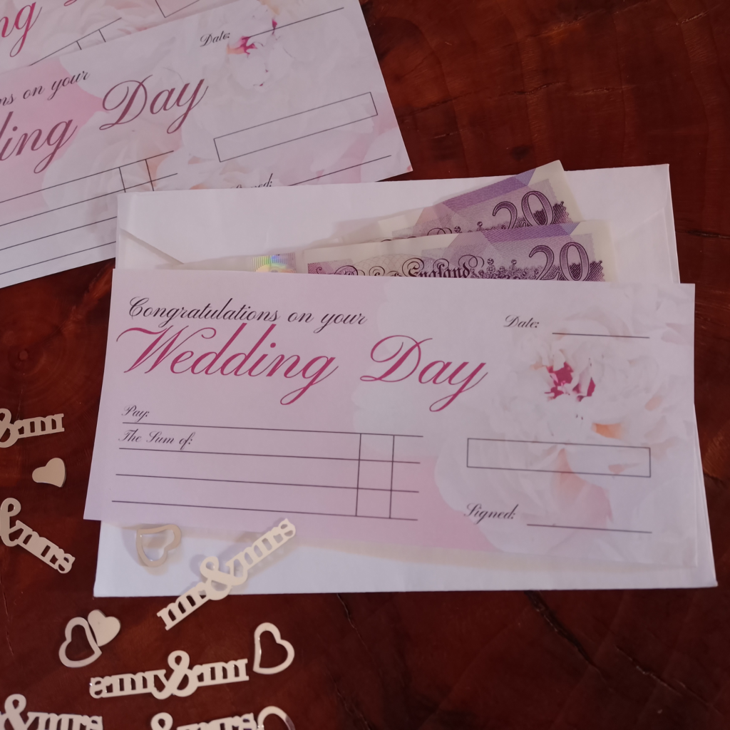 Peony Wedding Cheques