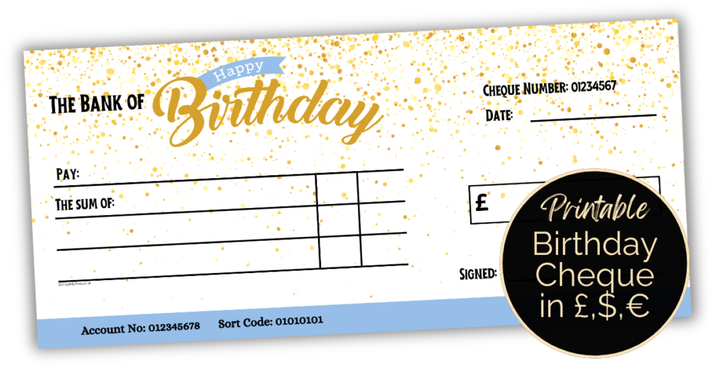Birthday Cheque