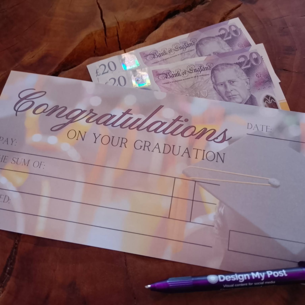 Graduation Cheque in euros