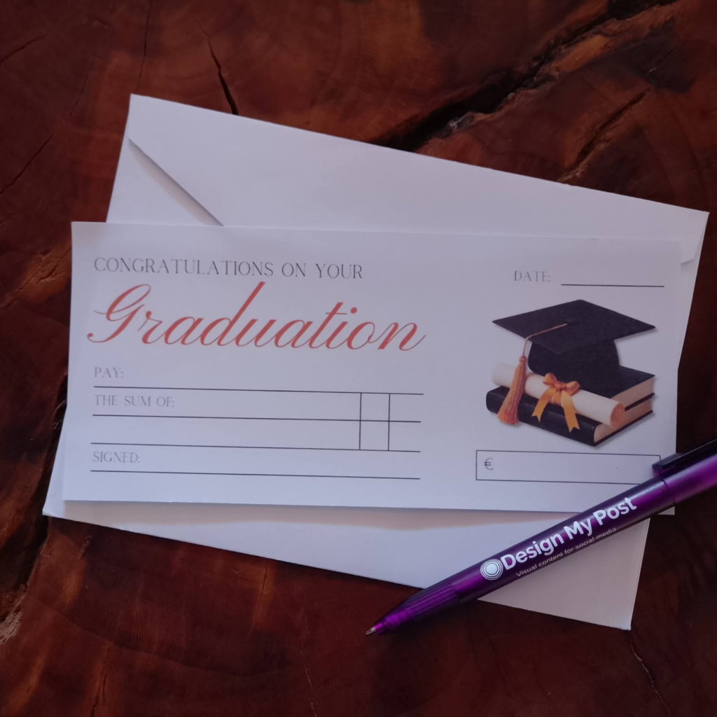 Graduation Cheque in euros