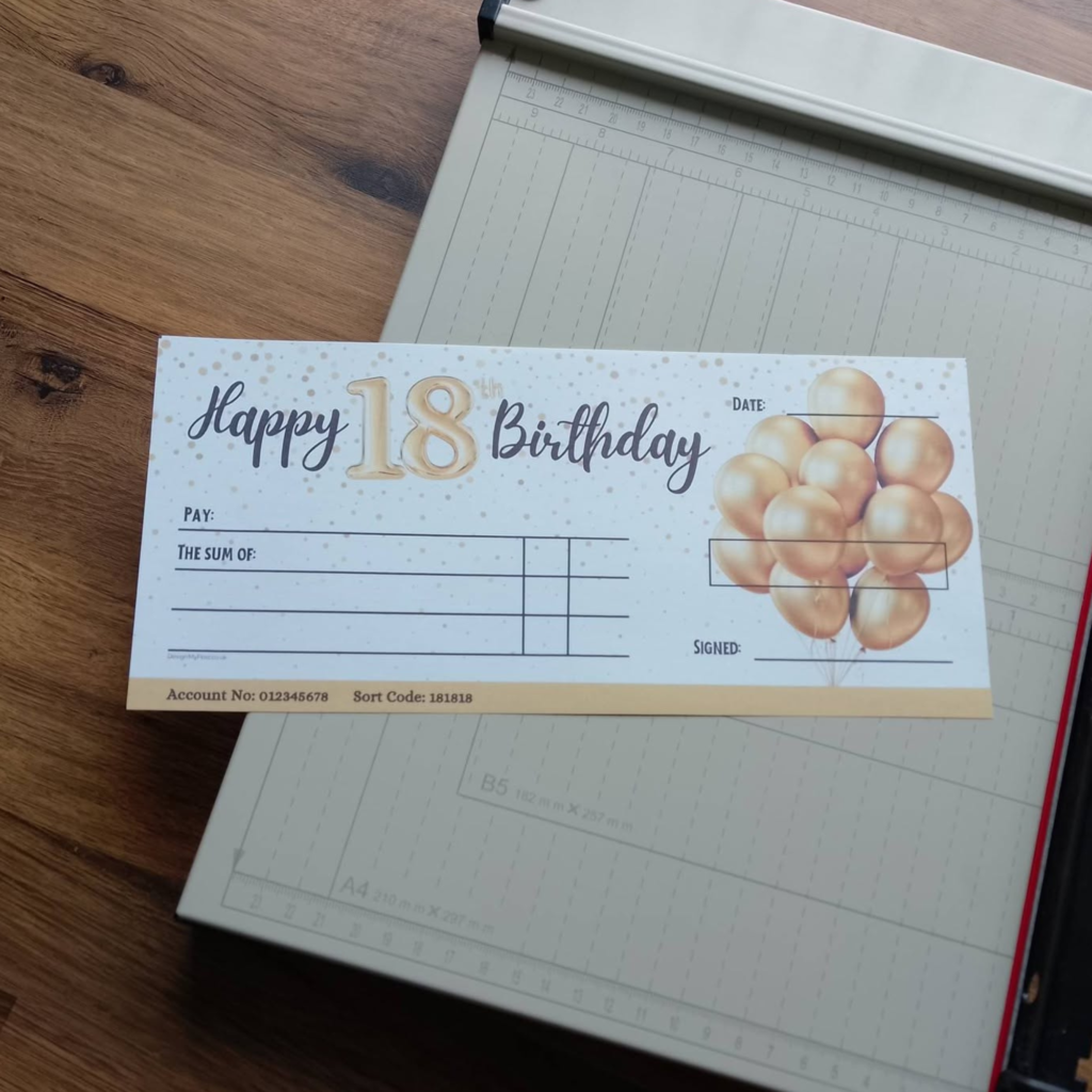 large 18th Birthday Cheque