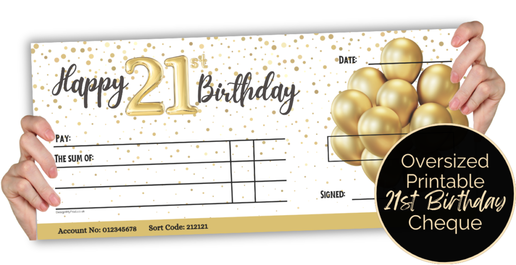 21st Birthday Cheque