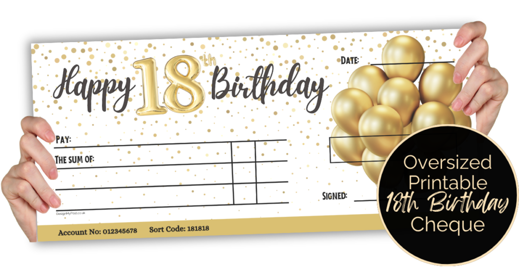 18th Birthday Cheque