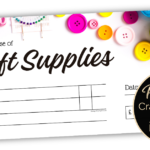 Craft Supplies Cheque