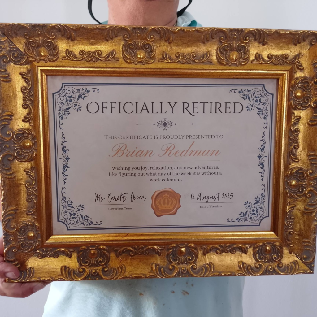 Retirement Certificate