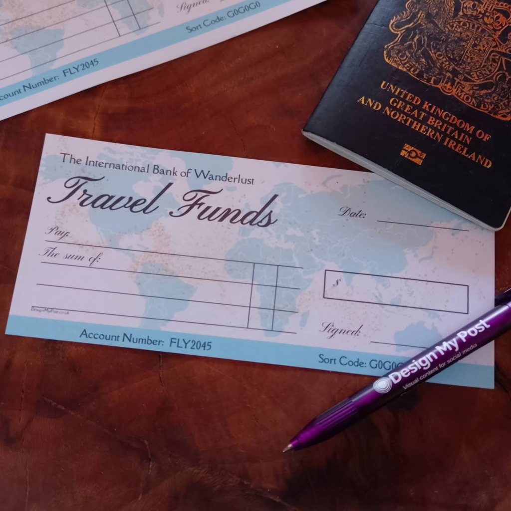 Travel Funds Cheque