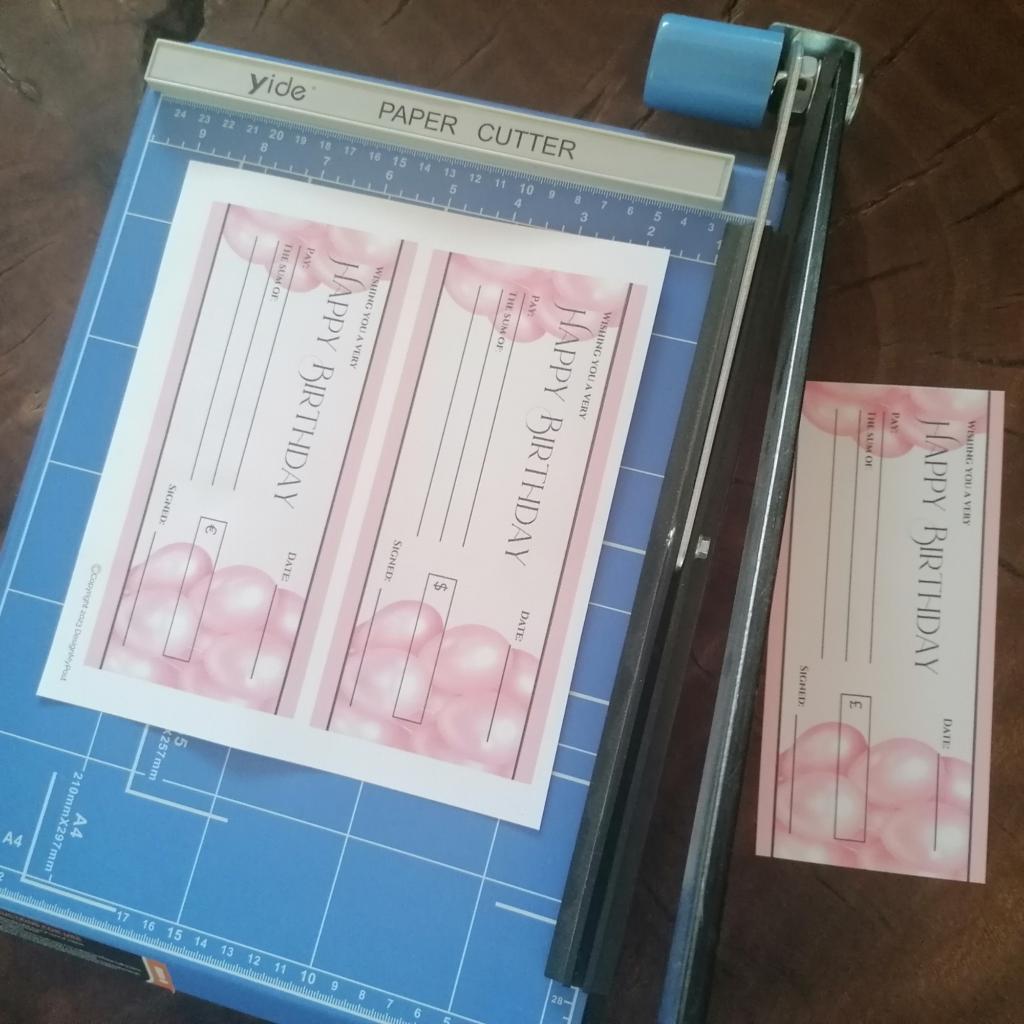 Birthday Money Gift Cheque