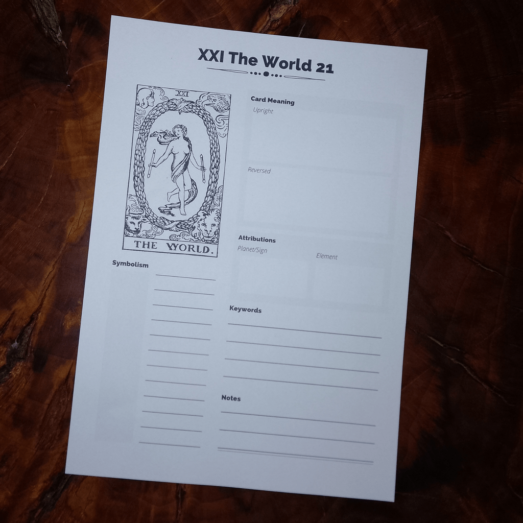Printable Tarot Workbook