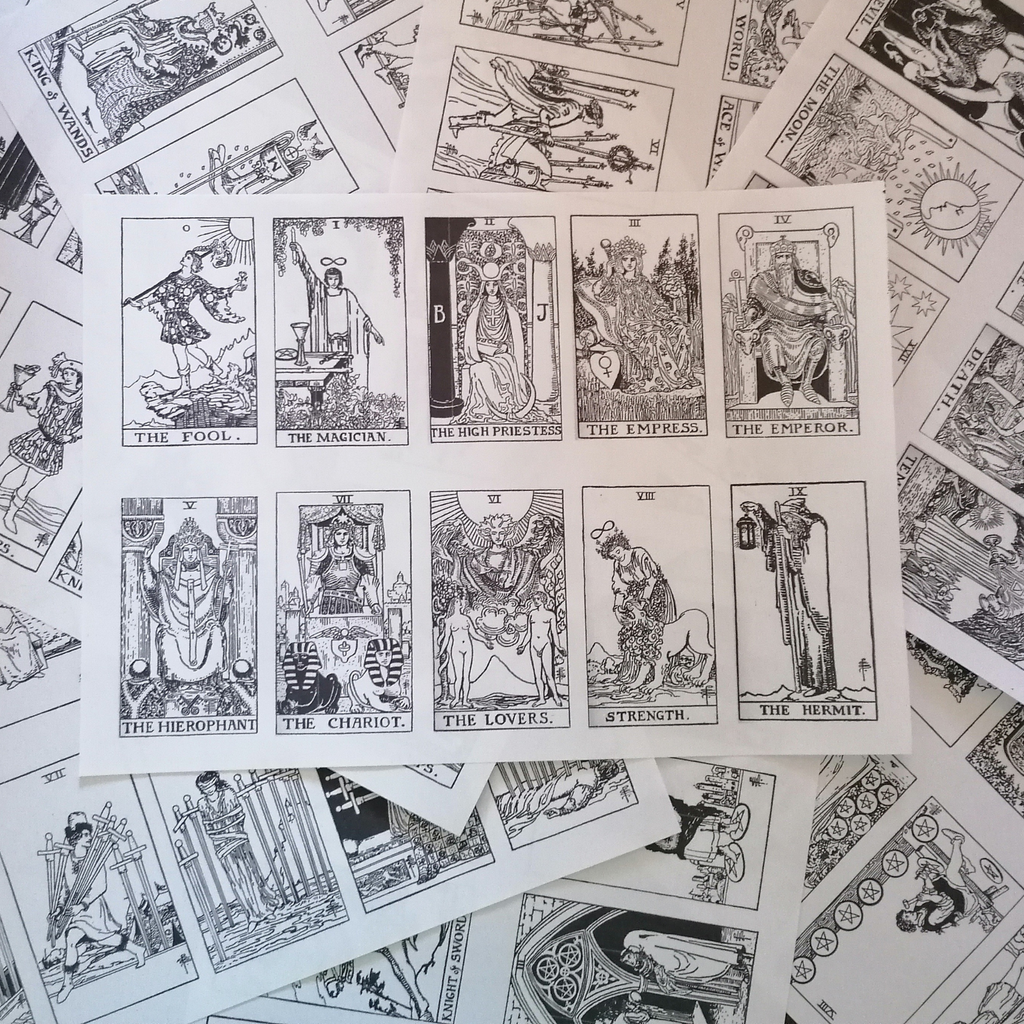 Black and white tarot deck
