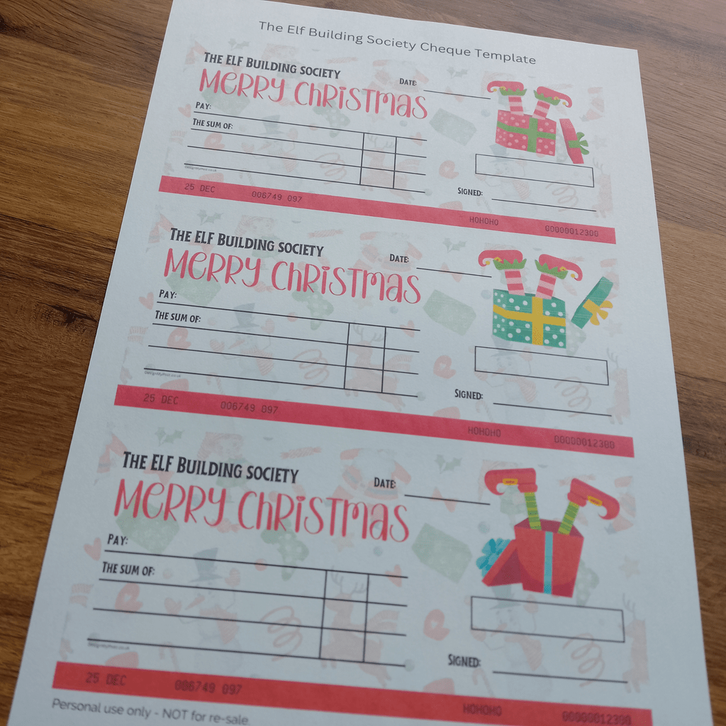 Christmas Blank Cheques