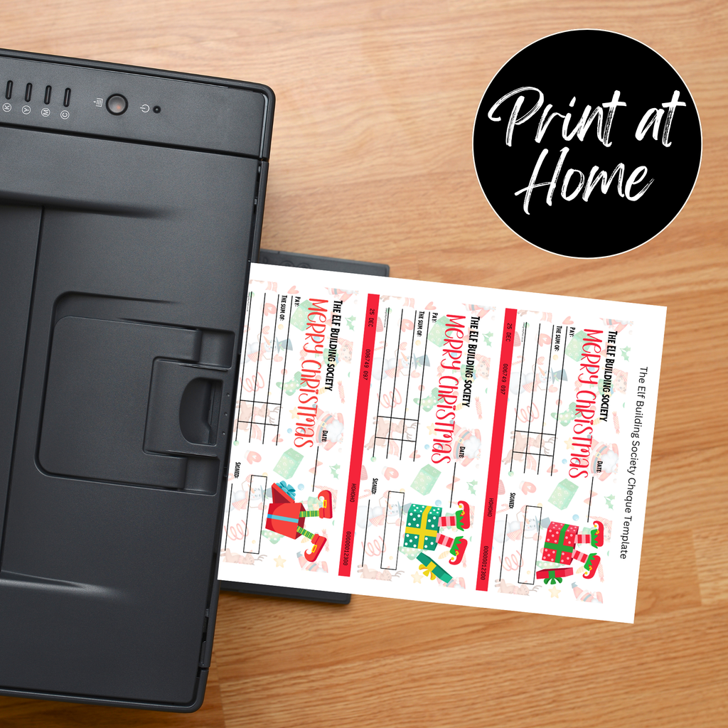 Printable Cheques for Christmas
