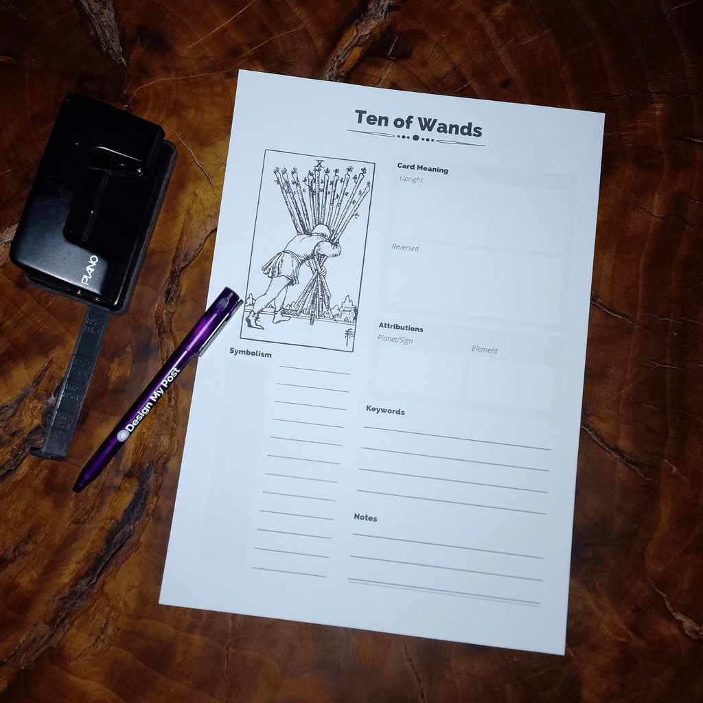 A4 Tarot sheets in black and white
